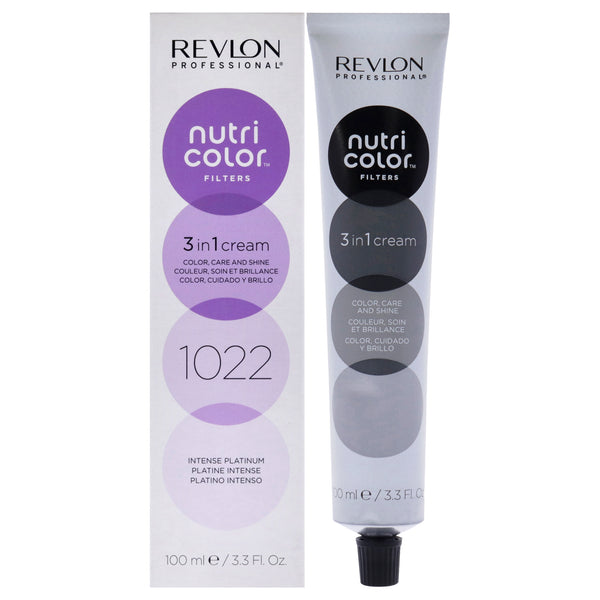 Revlon Nutri Color Cream - 1022 Intense Platinum by Revlon for Unisex - 3.3 oz Hair Color