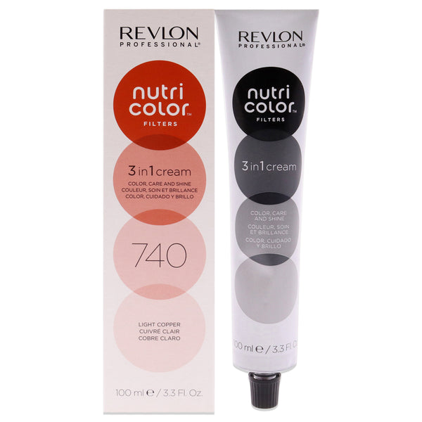 Revlon Nutri Color Cream - 740 Light Copper by Revlon for Unisex - 3.3 oz Hair Color