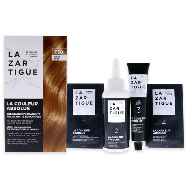 Lazartigue La Couleur Absolue Permanent Haircolor - 7.30 Golden Blond by Lazartigue for Unisex - 1 Application Hair Color