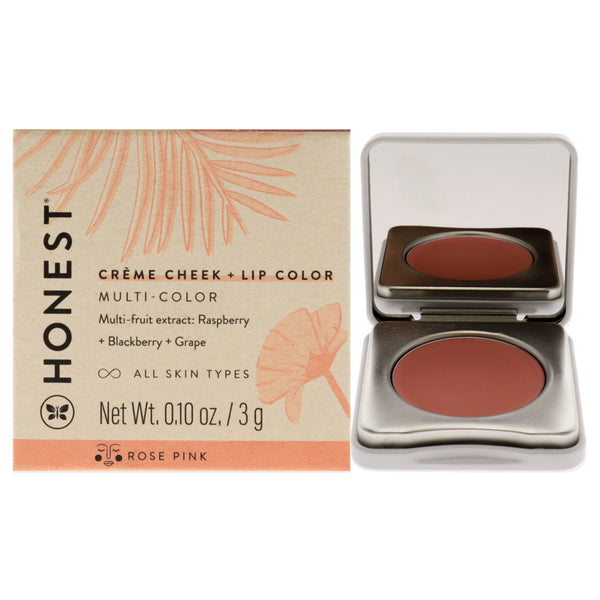 Honest Creme Cheek Blush Plus Lip Color - Rose Pink by Honest for Women - 0.10 oz Makeup