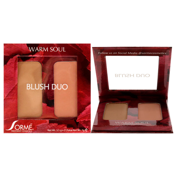 Sorme Cosmetics Blush Duo Compacts - Warm Soul by Sorme Cosmetics for Women - 2 x 0.12 oz Blush