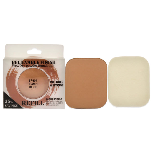 Sorme Cosmetics Believable Finish Powder Foundation - Blush Beige by Sorme Cosmetics for Women - 0.23 oz Foundation (Refill)