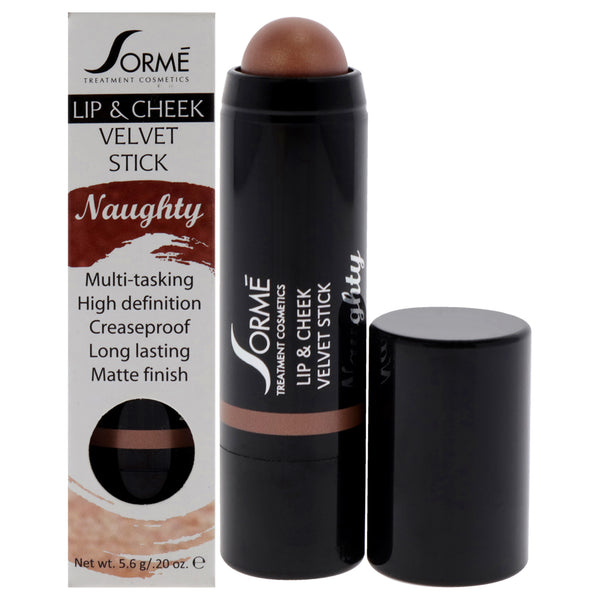 Sorme Cosmetics Lip and Cheek Velvet Sticks - Naughty by Sorme Cosmetics for Women - 0.20 oz Makeup Sticks