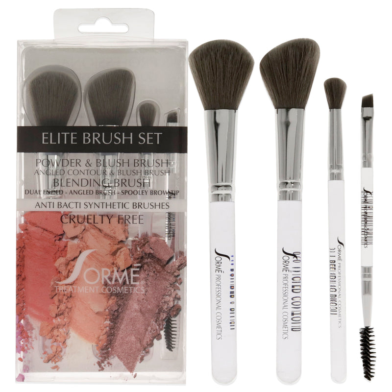 Sorme Cosmetics Elite Brush Set by Sorme Cosmetics for Women - 4 Pc Powder and Blush Brush - 968, Angled Contour and Blush Brush - 969, Blending Brush - 971, Dual Ended Angled Brush - 972