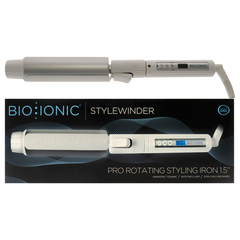 Bio Ionic Stylewinder Pro Rotating Styling Iron - White by Bio Ionic for Women - 1.5 Inch Curling Iron