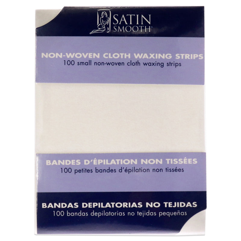 Satin Smooth Small Non-Woven Cloth Waxing Strips by Satin Smooth for Women - 100 Pc Strips