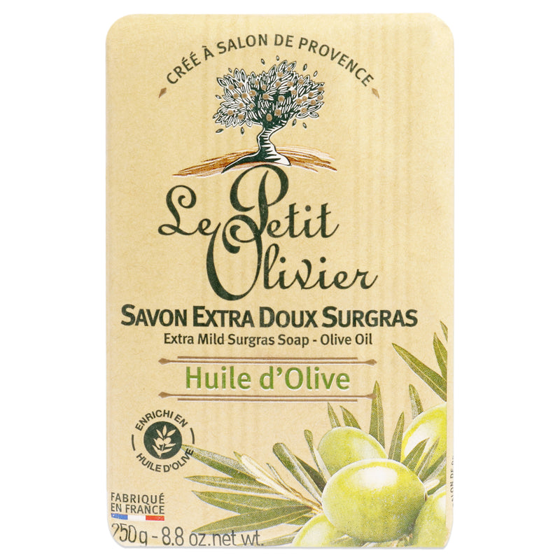 Le Petit Olivier Extra Mild Surgras Soap - Olive Oil by Le Petit Olivier for Men - 8.8 oz Soap