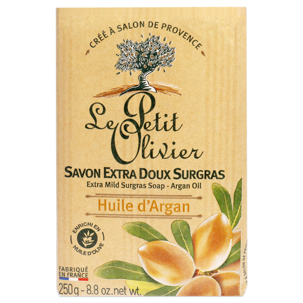 Le Petit Olivier Extra Mild Surgras Soap - Argan Oil by Le Petit Olivier for Women - 8.8 oz Soap