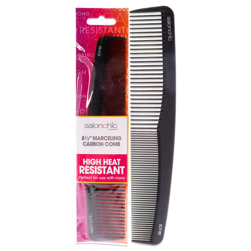 SalonChic Marceling Carbon Comb High Heat Resistant 8.5 by SalonChic for Unisex - 1 Pc Comb