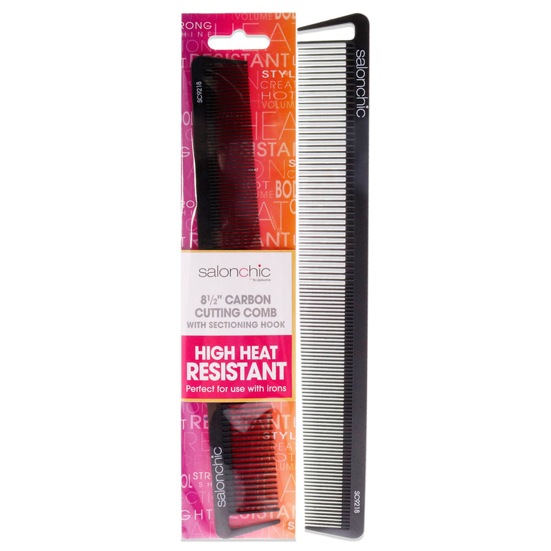 SalonChic Cutting Carbon Comb High heat resistant 8.5 by SalonChic for Unisex - 1 Pc Comb