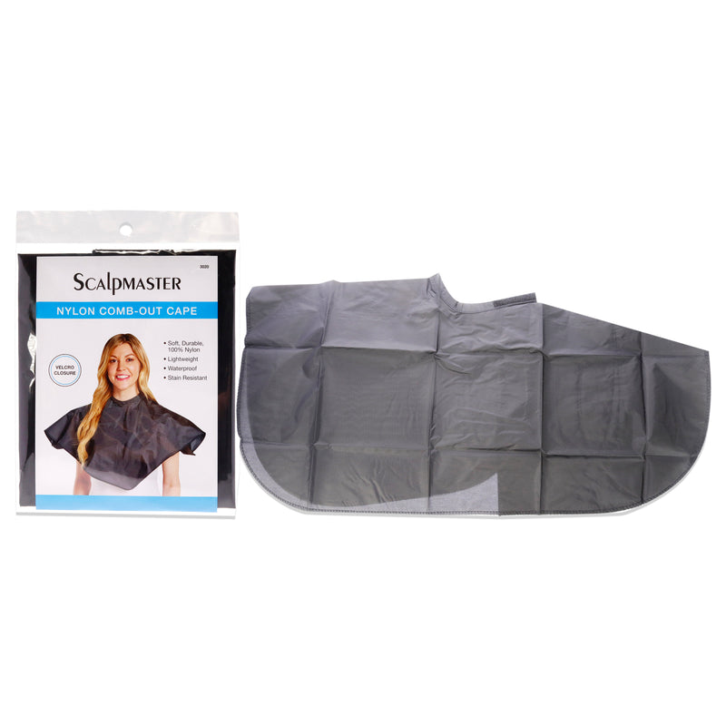 Scalpmaster Nylon Comb-Out Cape - Black by Scalpmaster for Unisex - 1 Pc Apron