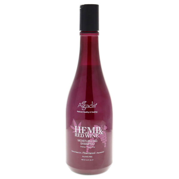 Agadir Argan Oil Hemp and Red Wine Moisturizing Shampoo by Agadir for Unisex - 14.5 oz Shampoo