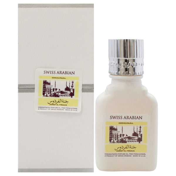 Swiss Arabian Jannet EL Firdaus White by Swiss Arabian for Unisex - 0.3 oz Parfum Oil