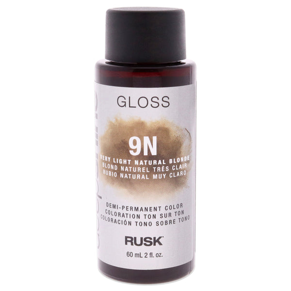 Rusk Deepshine Gloss Demi-Permanent Color - 9N Very Light Natural Blonde by Rusk for Unisex - 2 oz Hair Color