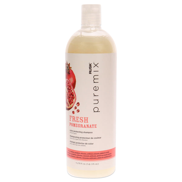 Rusk Puremix Fresh Pomegranate Color Protecting Shampoo by Rusk for Unisex - 35 oz Shampoo