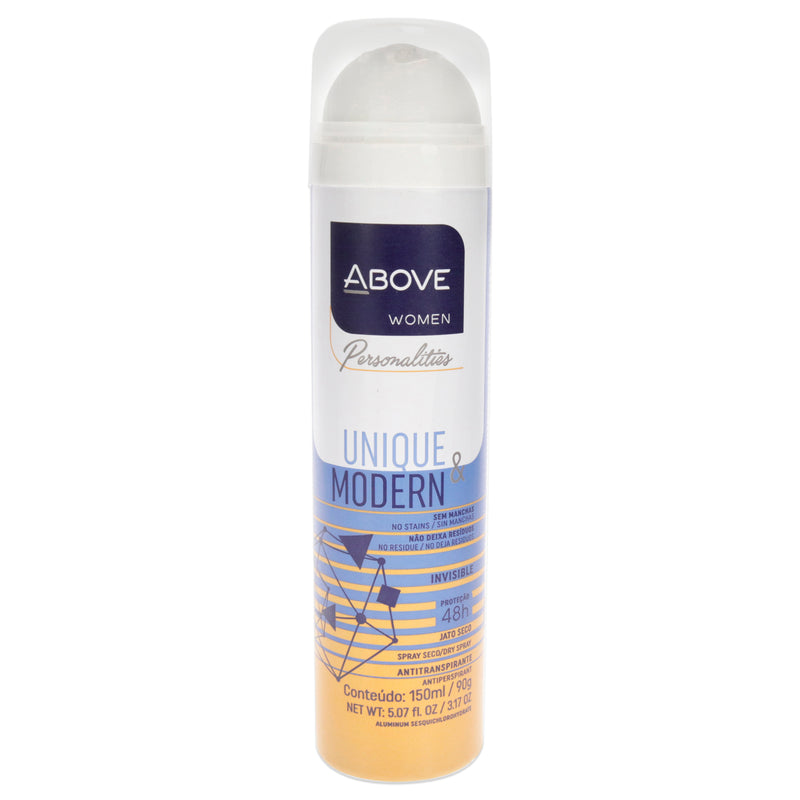 Above H8 Hours Personalities Antiperspirant Deodorant - Unique and Modern by Above for Women - 3.17 oz Deodorant Spray