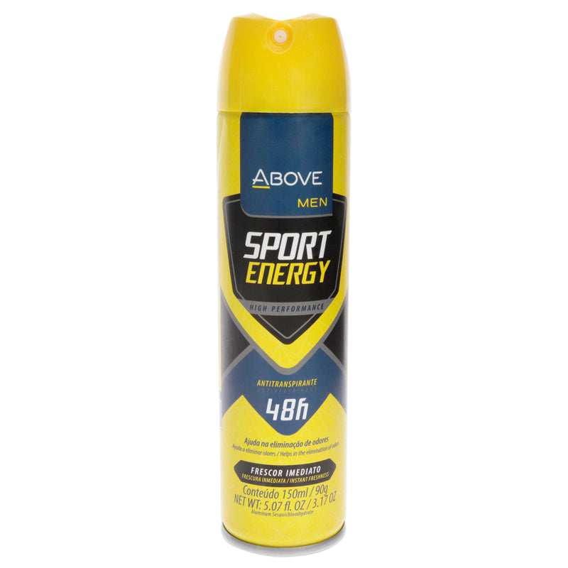 Above 48 Hours Sport Energy Antiperspirant Deodorant by Above for Men - 3.17 oz Deodorant Spray