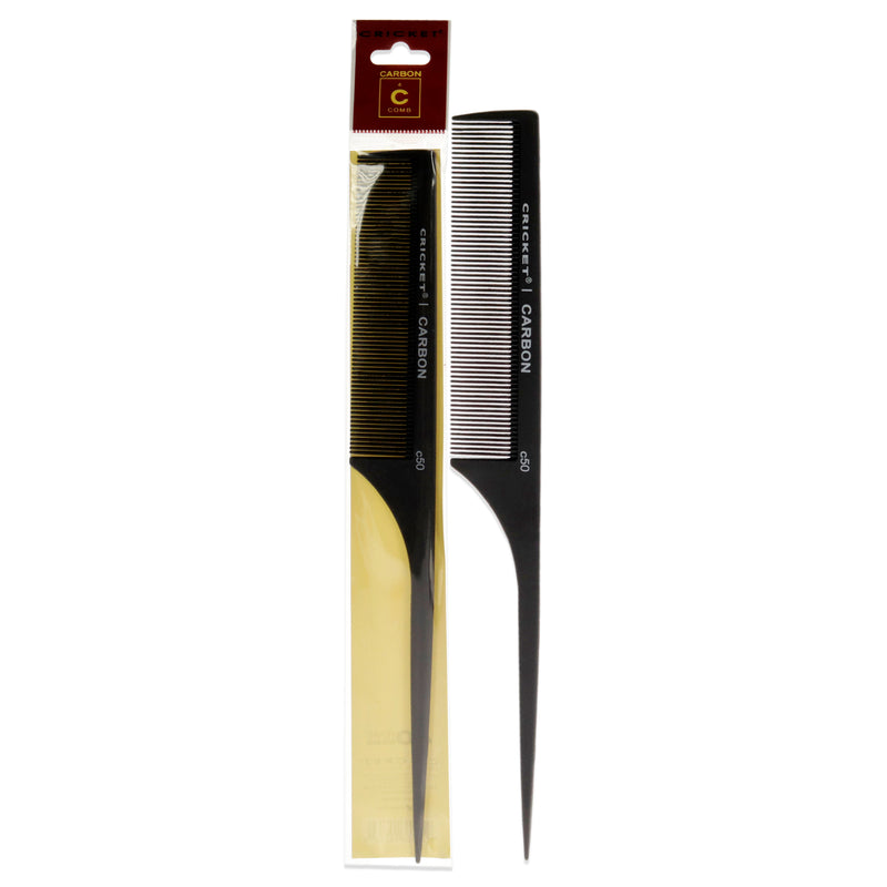 Cricket Carbon Comb Fine Toothed Rattail - C50 by Cricket for Unisex - 1 Pc Comb