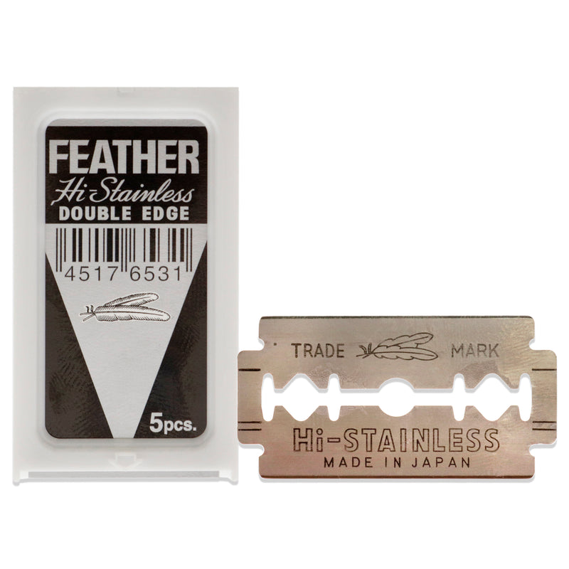 Jatai Feather Hi Stainless Double Edge Razor Blades by Jatai for Unisex - 5 Pc Blades