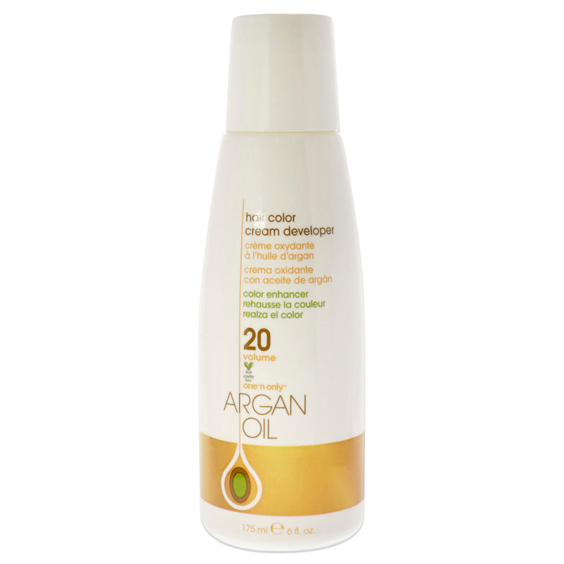 One n Only Argan Oil Hair Color Cream Developer - 20 Volume by One n Only for Unisex - 6 oz Lightener