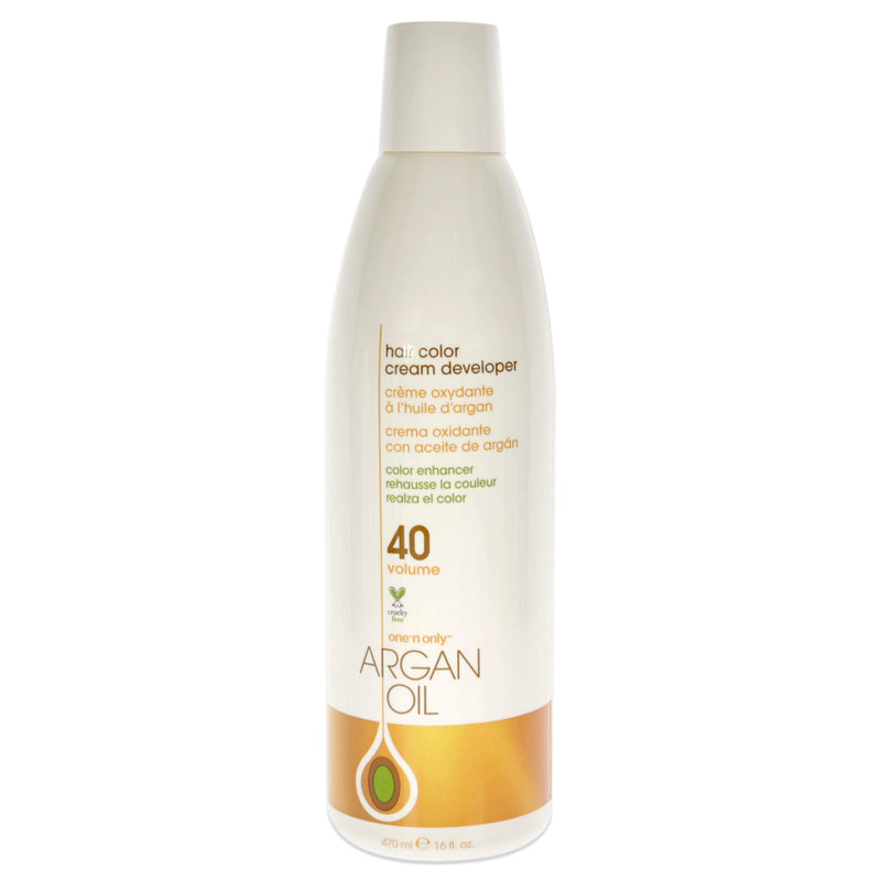 One n Only Argan Oil Hair Color Cream Developer - 40 Volume by One n Only for Unisex - 16 oz Lightener