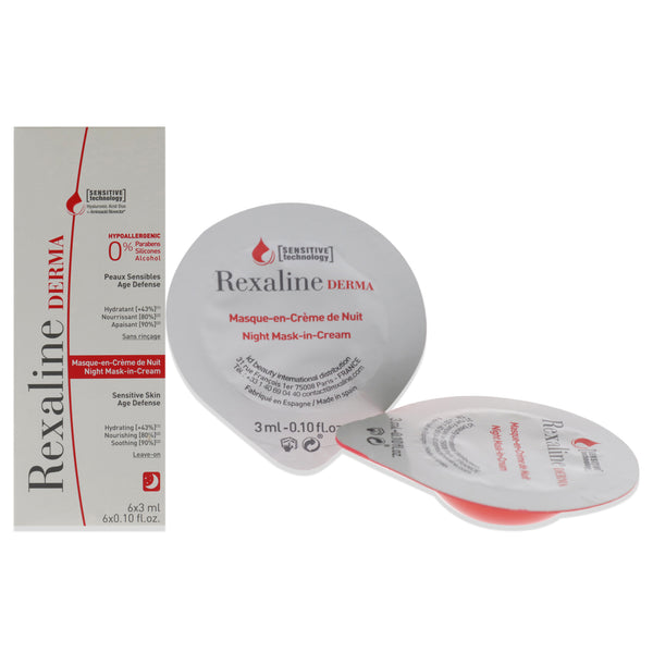 Rexaline Derma Night Mask-in-Cream by Rexaline for Unisex - 6 x 0.10 oz Cream