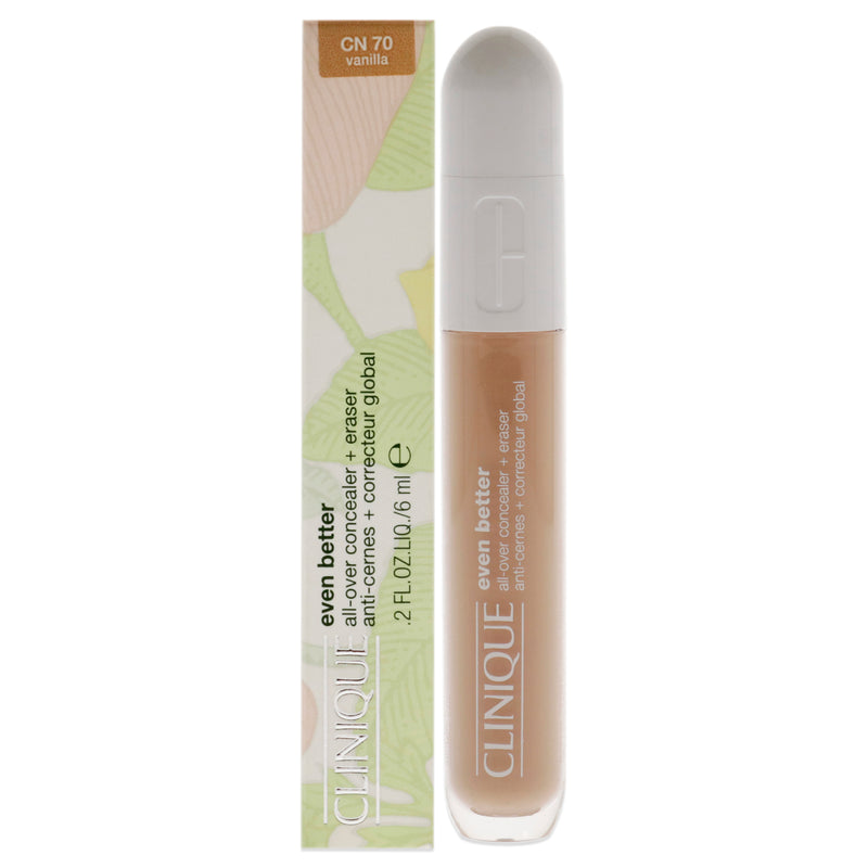 Clinique Even Better All-Over Concealer Plus Eraser - CN 70 Vanillia by Clinique for Women - 0.2 oz Concealer