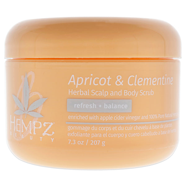 Hempz Apricot and Clementine Herbal Scalp and Body Scrub by Hempz for Unisex - 7.3 oz Scrub