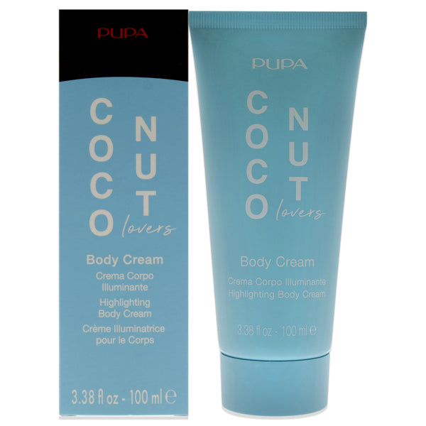 Pupa Milano Coconut Lovers Highlighting Body Cream - 002 Paradise Island by Pupa Milano for Women - 3.38 oz Bronzer