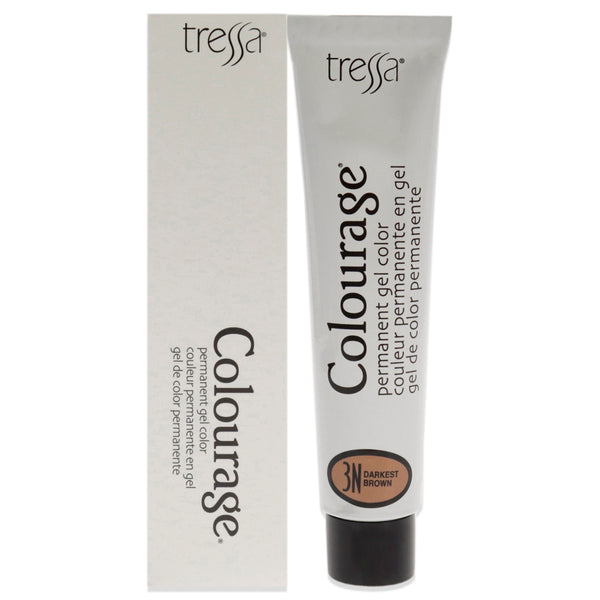 Tressa Colourage Permanent Gel Color - 3N Darkest Brown by Tressa for Unisex - 2 oz Hair Color