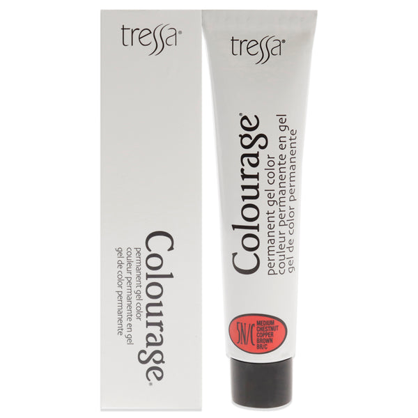 Tressa Colourage Permanent Gel Color - 5NC Medium Chestnut Copper Brown by Tressa for Unisex - 2 oz Hair Color