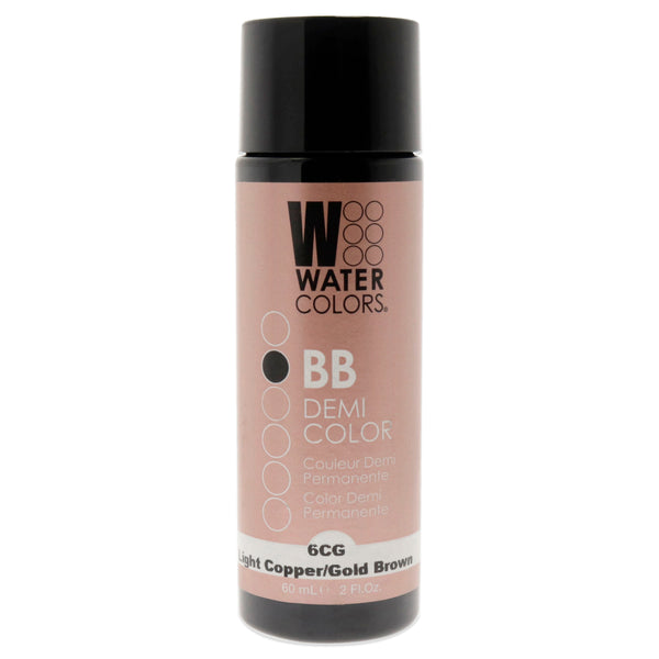 Tressa Watercolors BB Demi-Permanent Hair Color - 6CG Light Copper Gold Brown by Tressa for Unisex - 2 oz Hair Color