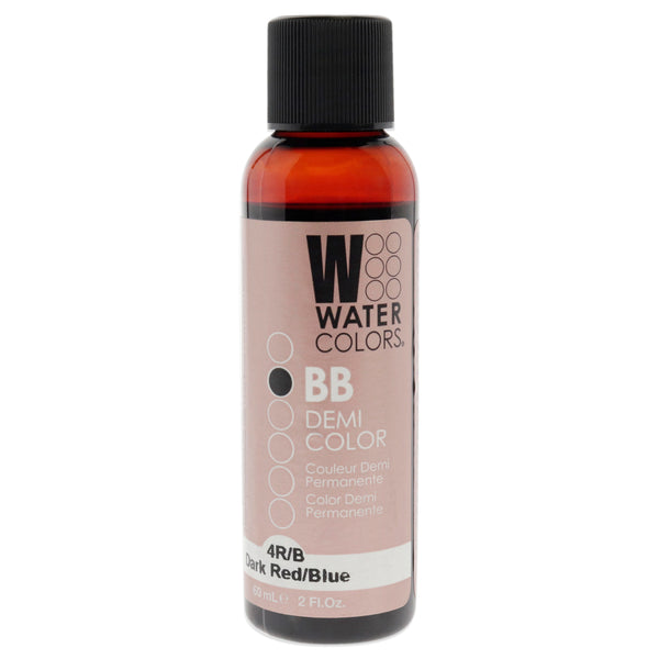 Tressa Watercolors BB Demi-Permanent Hair Color - 4RB Dark Red Blue by Tressa for Unisex - 2 oz Hair Color