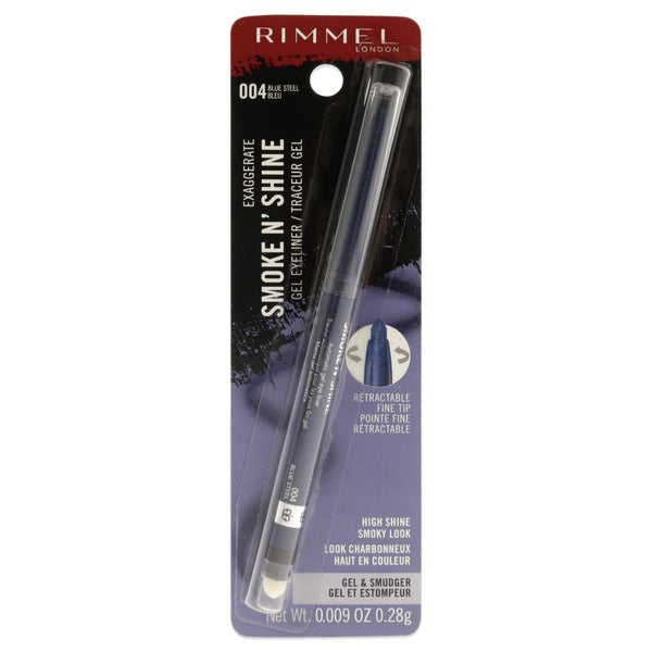 Rimmel London Exaggerate Smoke N Shine Gel Eyeliner - 004 Blue Steel by Rimmel London for Women - 0.009 oz Eyeliner