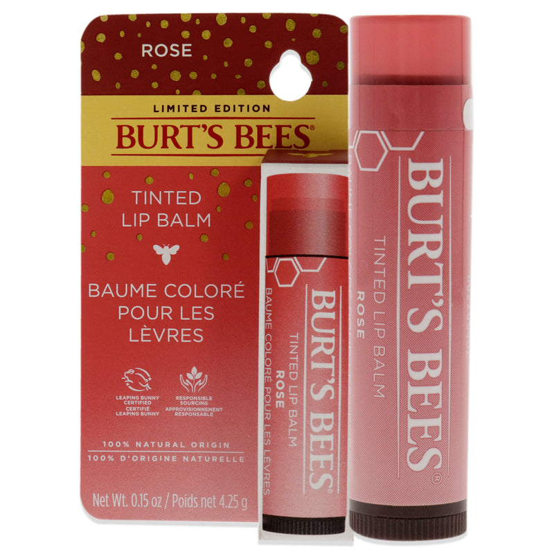 Burt's Bees Tinted Lip Balm - Rose by Burts Bees for Unisex - 0.15 oz Lip Balm (Limited Edition)