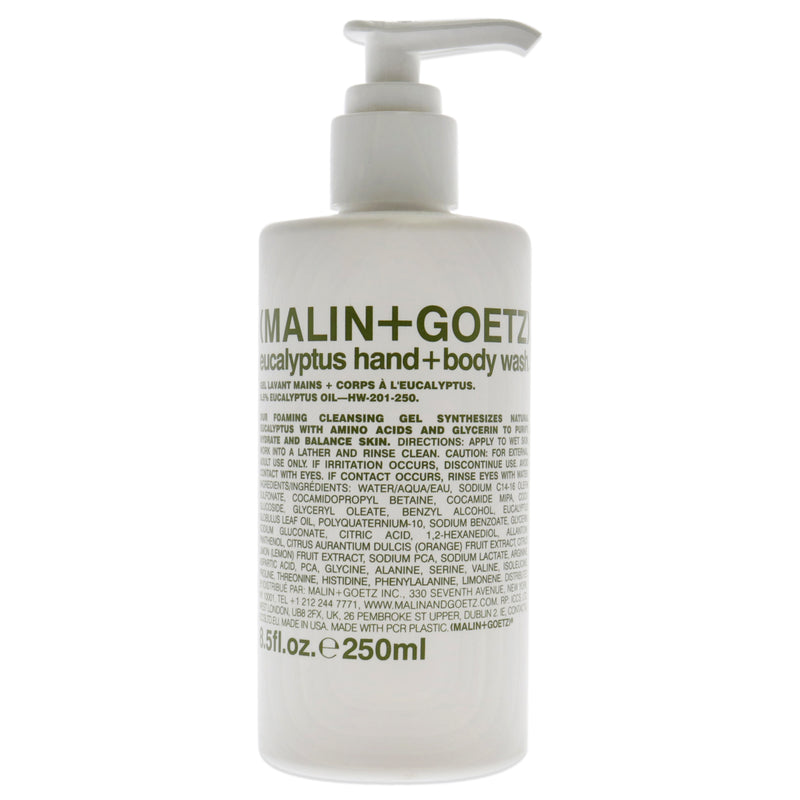 MALIN+GOETZ Eucalyptus Hand and Body Wash by Malin + Goetz for Unisex - 8.5 oz Body Wash