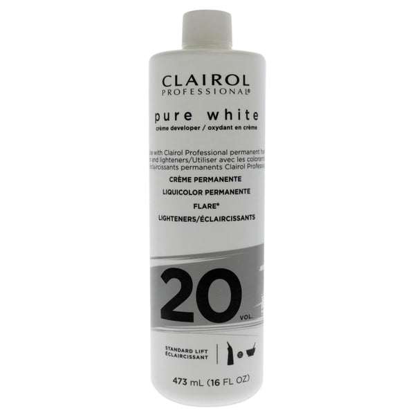 Clairol Pure White 20 Volume Creme Developer by Clairol for Unisex - 16 oz Lightener