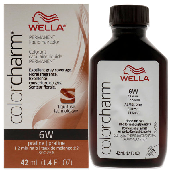 Wella Color Charm Permanent Liquid Hair Color - 6W Praline by Wella for Unisex - 1.42 oz Hair Color