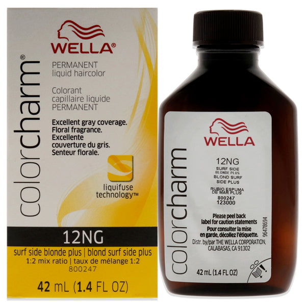 Wella Color Charm Permanent Liquid Hair Color - 12NG Surf Side Blonde Plus by Wella for Unisex - 1.42 oz Hair Color