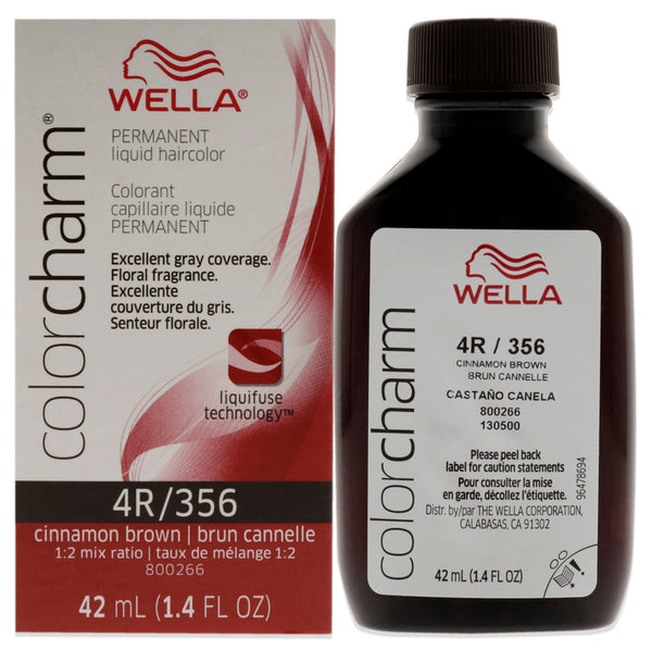 Wella Color Charm Permanent Liquid Hair Color - 356 4R Cinnamon Brown by Wella for Unisex - 1.42 oz Hair Color