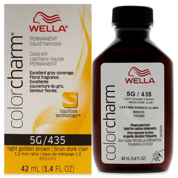 Wella Color Charm Permanent Liquid Hair Color - 435 5G Light Golden Brown by Wella for Unisex - 1.42 oz Hair Color