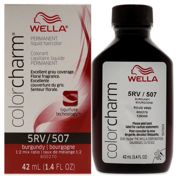 Wella Color Charm Permanent Liquid Hair Color - 5RV Burgundy by Wella for Unisex - 1.42 oz Hair Color