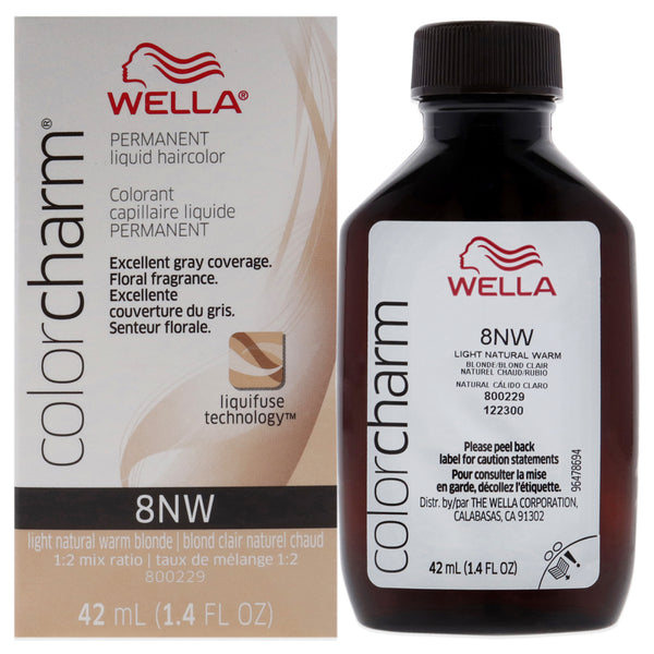 Wella Color Charm Permanent Liquid Hair Color - 8NW Light Natural Warm Blonde by Wella for Unisex - 1.42 oz Hair Color