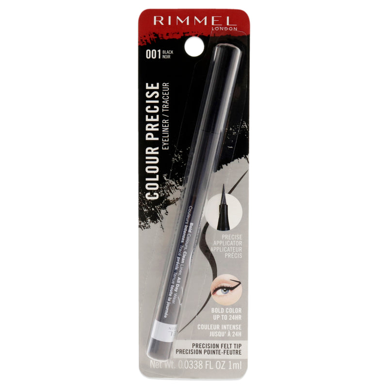 Rimmel London Color Precise Eyeliner - 001 Black by Rimmel London for Women - 0.033 oz Eyeliner