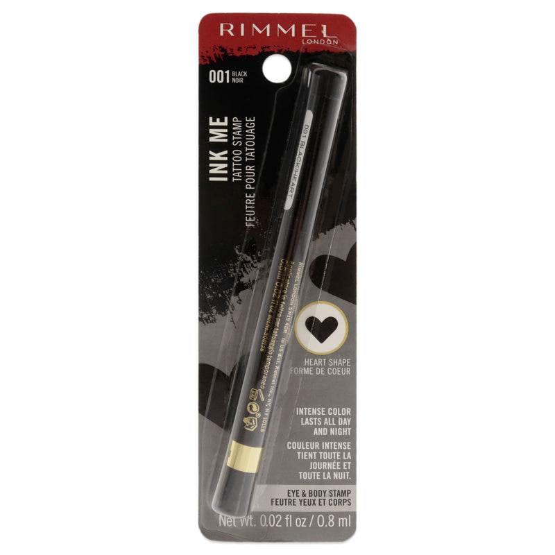 Rimmel London Ink Me Tatto Stamp Eyes and Body - 001 Black Heart Shape by Rimmel London for Women - 0.02 oz Eyeliner