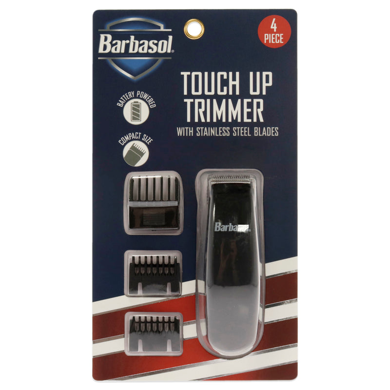 Barbasol Touch Up Trimmer by Barbasol for Men - 4 Pc Trimmer, 3Pc Guide Combs (3mm, 6mm, 10mm), Battery Powered