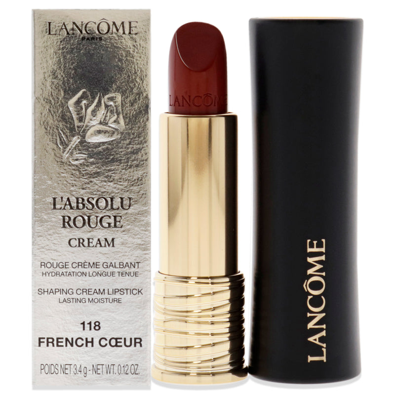 Lancome LAbsolu Rouge Hydrating Shaping Lipcolor - 118 French Coeur by Lancome for Women - 0.12 oz Lipstick