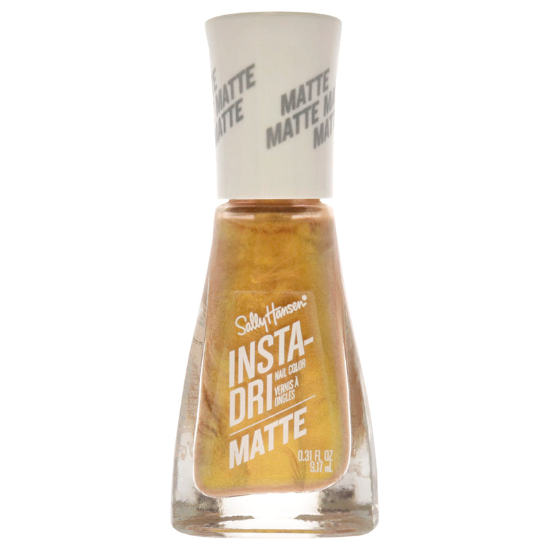 Sally Hansen Insta-Dri Nail Color Matte - 018 Gold Rush by Sally Hansen for Women - 0.31 oz Nail Polish