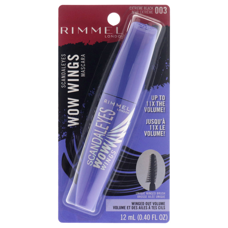 Scandaleyes Wow Wings Macara - 003 Extreme Black by Rimmel London for Women - 0.4 oz Mascara