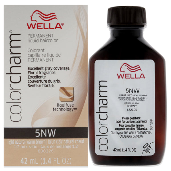 Wella Color Charm Permanent Liquid Hair Color - 5NW Light Natural Warm Blonde by Wella for Unisex - 1.42 oz Hair Color